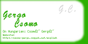 gergo csomo business card